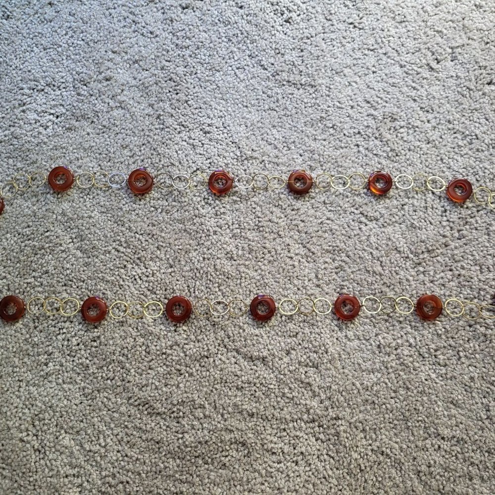 Carnelian and gold vermeil necklace